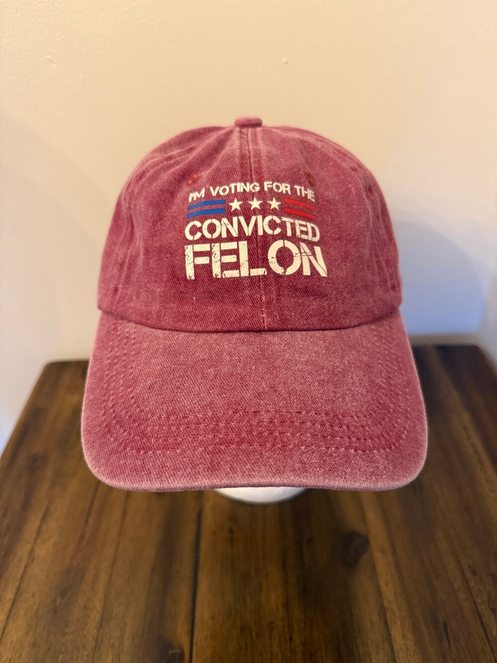 I’m Voting for the Convicted Felon Adjustable Hat Red